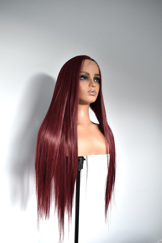WILLOW Lace Front Synthetic Burgundy