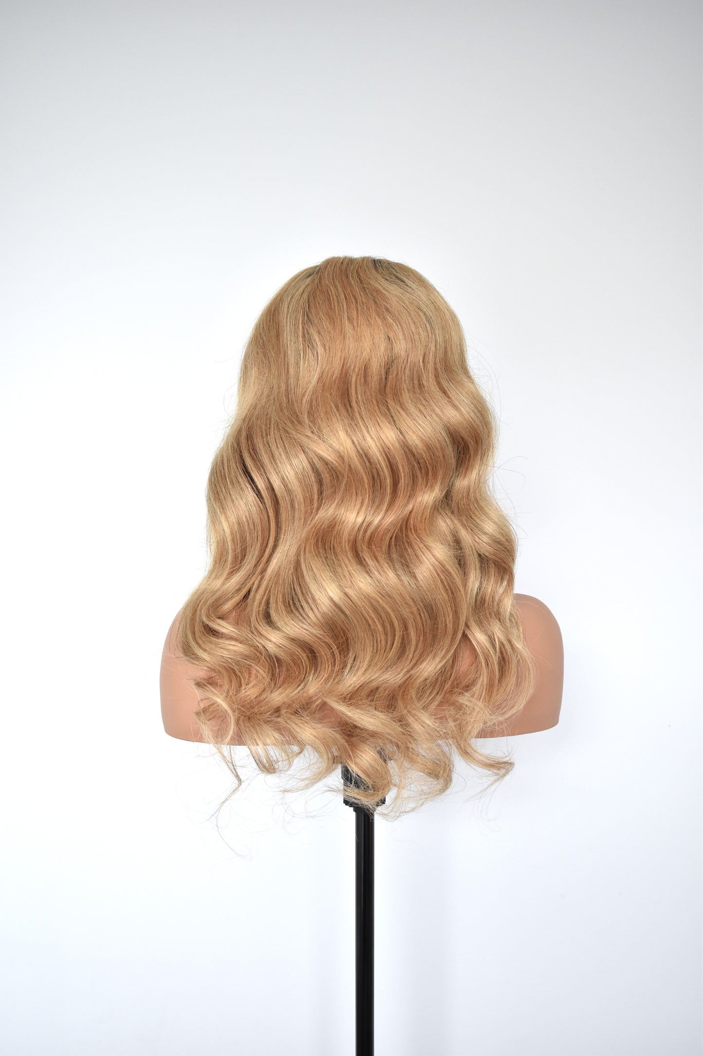 SKYE Lace Front Human Hair 18" Warm Blonde with Dark Roots RTS