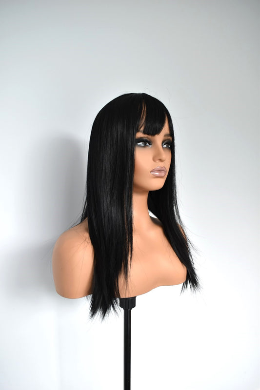 INEZ Fringe Synthetic Black