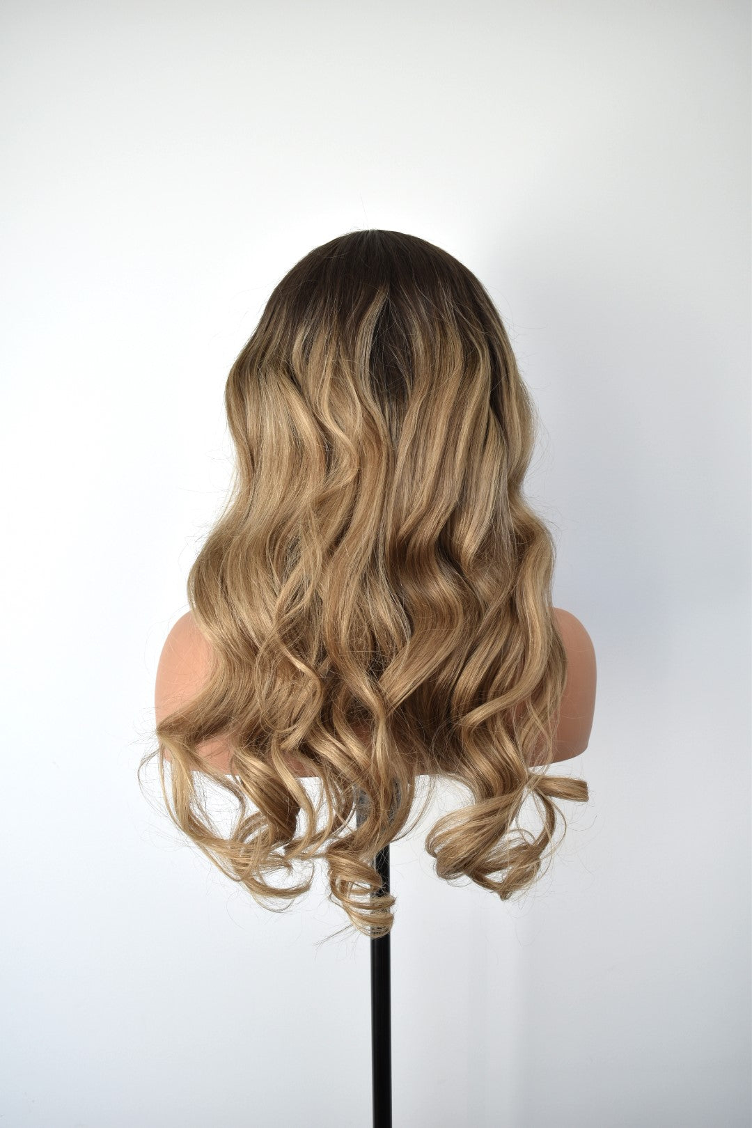 HOLLY Lace Front Human Hair 22" Ombre Brown RTS