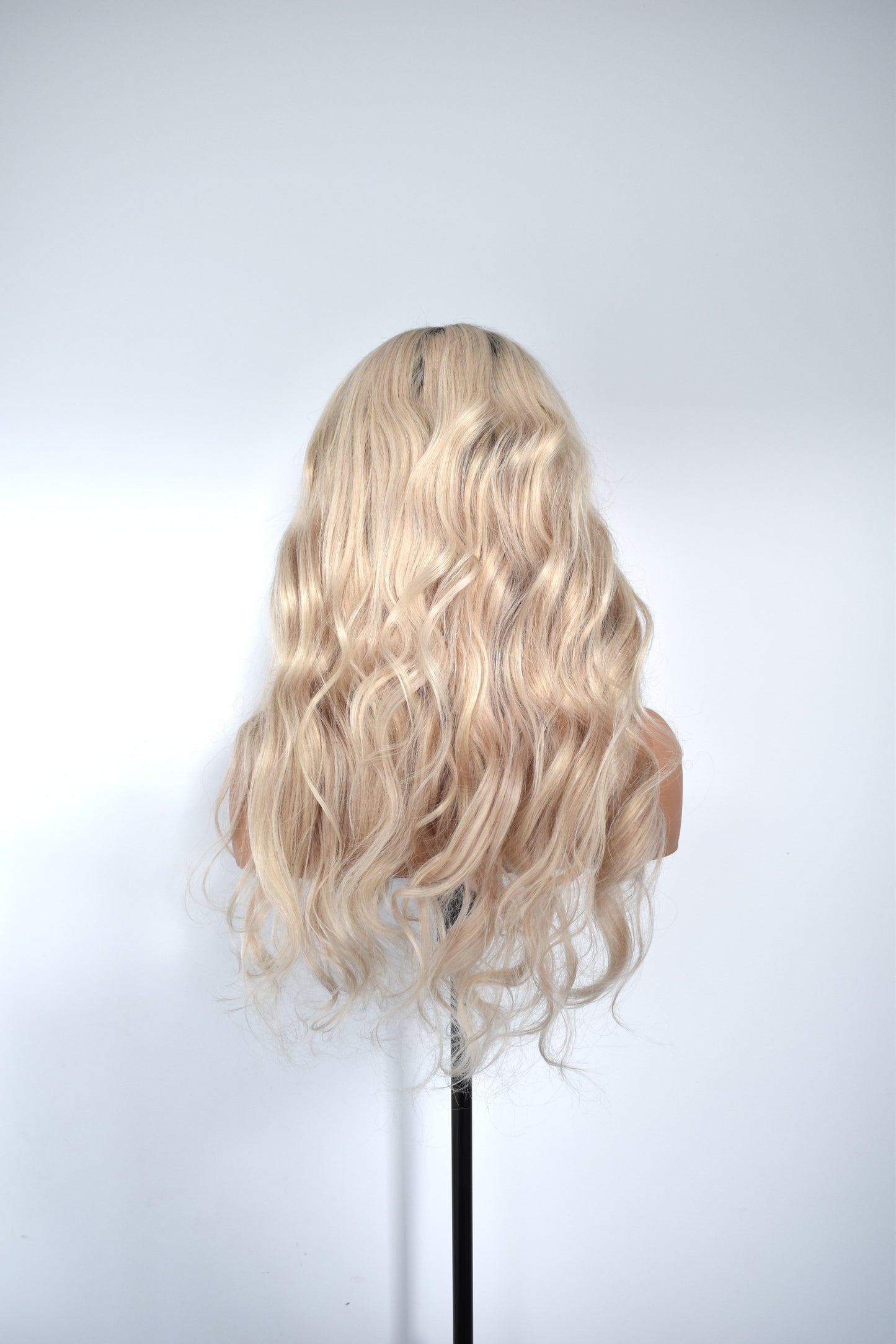 TARA Lace Front Human Hair 22" Blonde with Dark Roots RTS