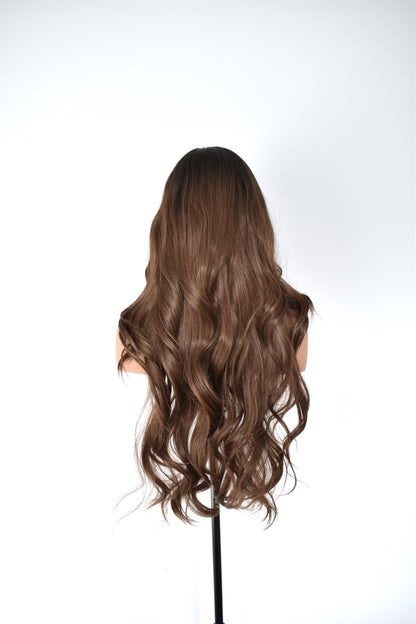 ALESSANDRA Lace Front Synthetic Ombre Brown