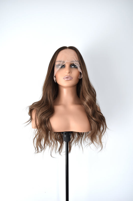 SIENNA Lace Front Synthetic Ombre Brown