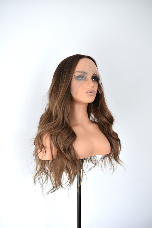 SIENNA Lace Front Synthetic Ombre Brown