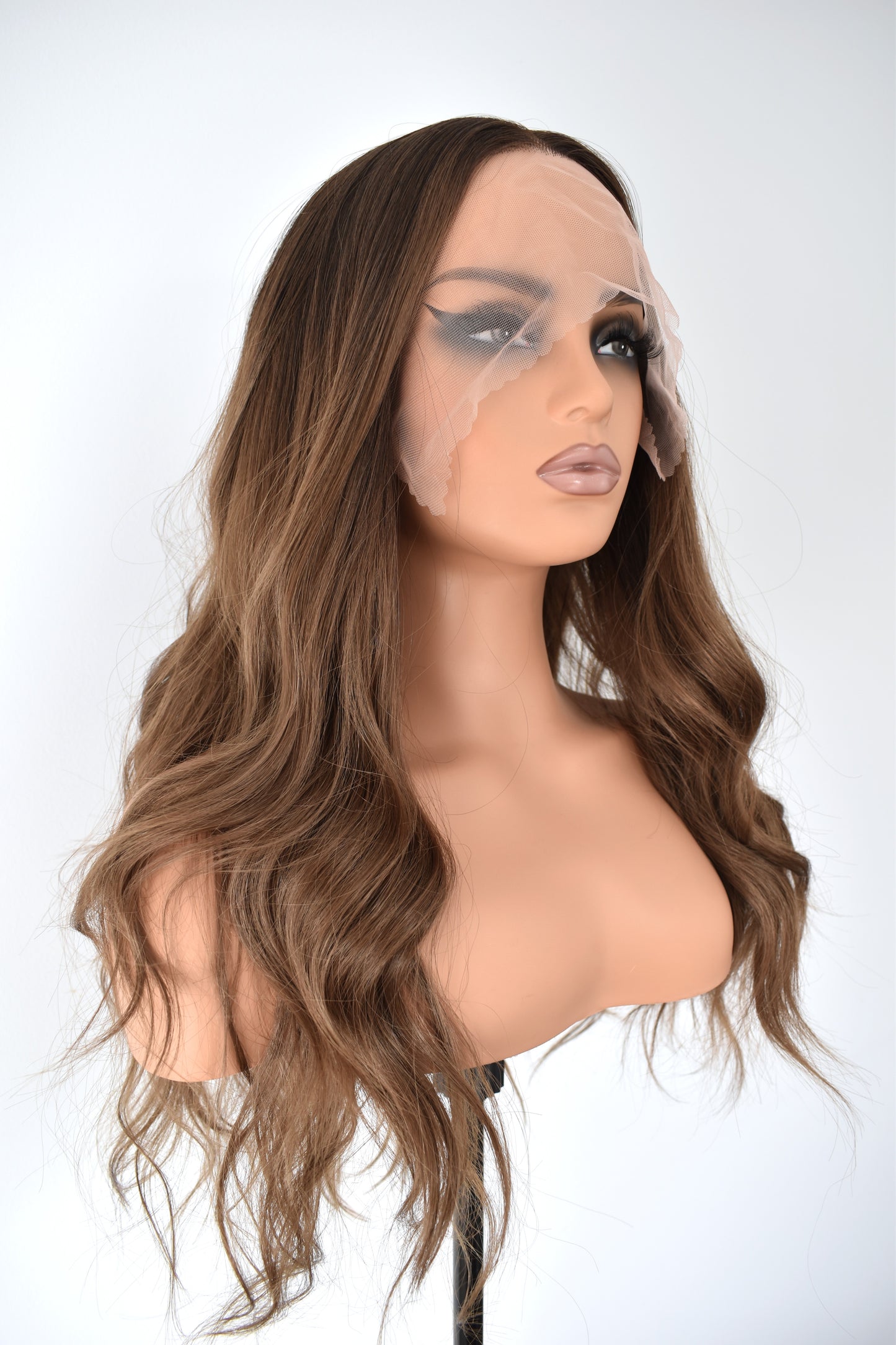 SIENNA Lace Front Synthetic Ombre Brown
