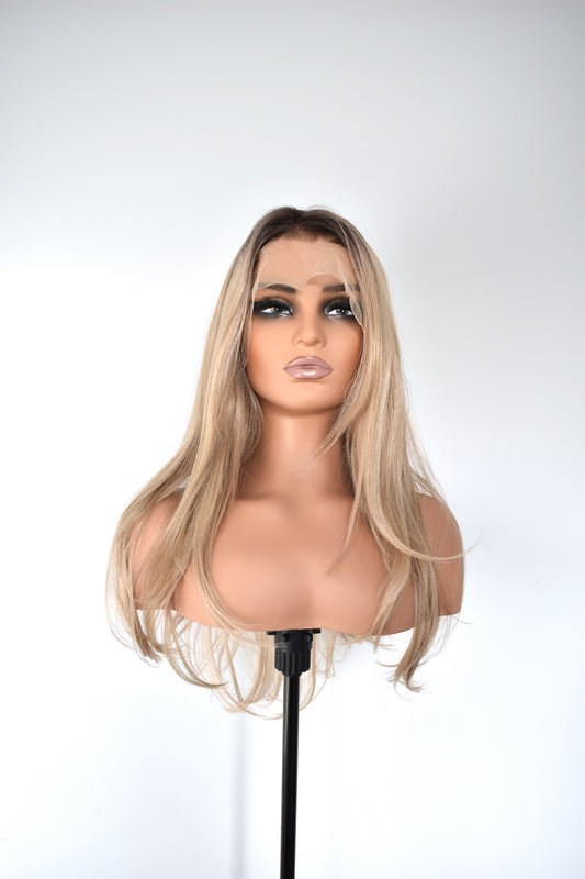 SERENA Lace Front Synthetic Blonde with Dark Roots
