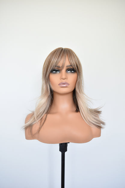 AVA Fringe Synthetic Dark Blonde with Highlights