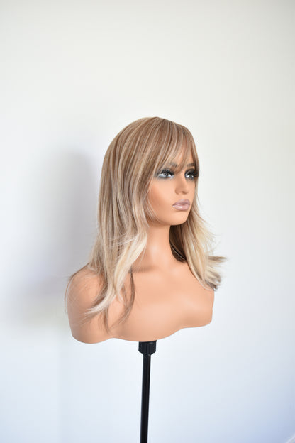 AVA Fringe Synthetic Dark Blonde with Highlights