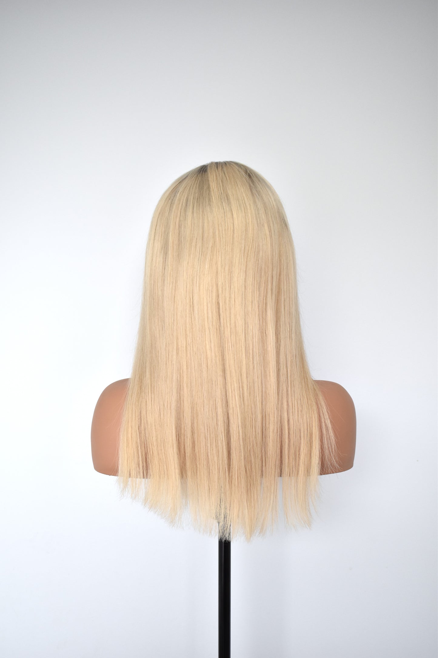 STELLA Lace Front Human Hair 18" Blonde with Subtle Roots RTS