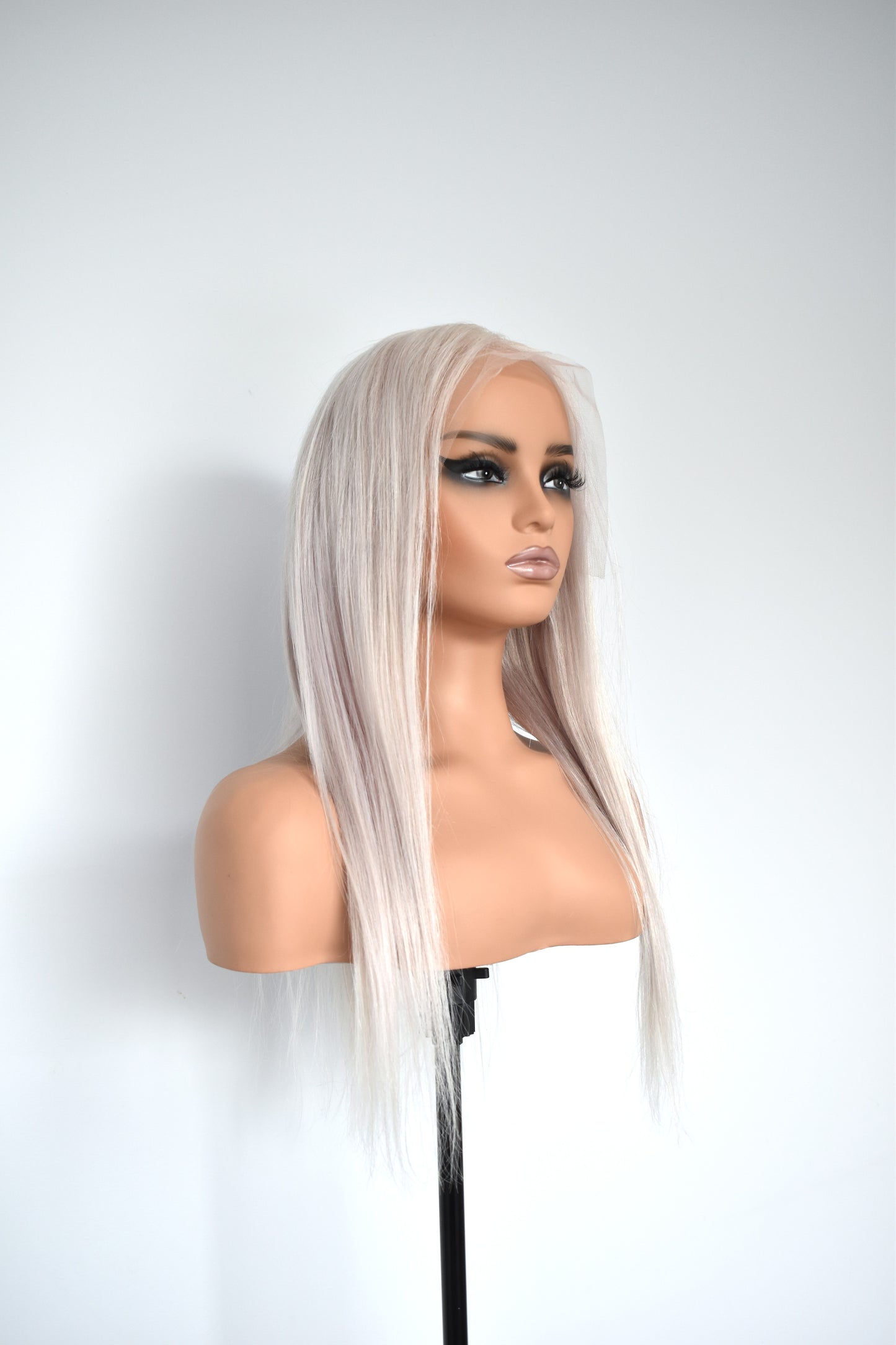 GWEN Lace Front Human Hair 22" Platinum Blonde RTS