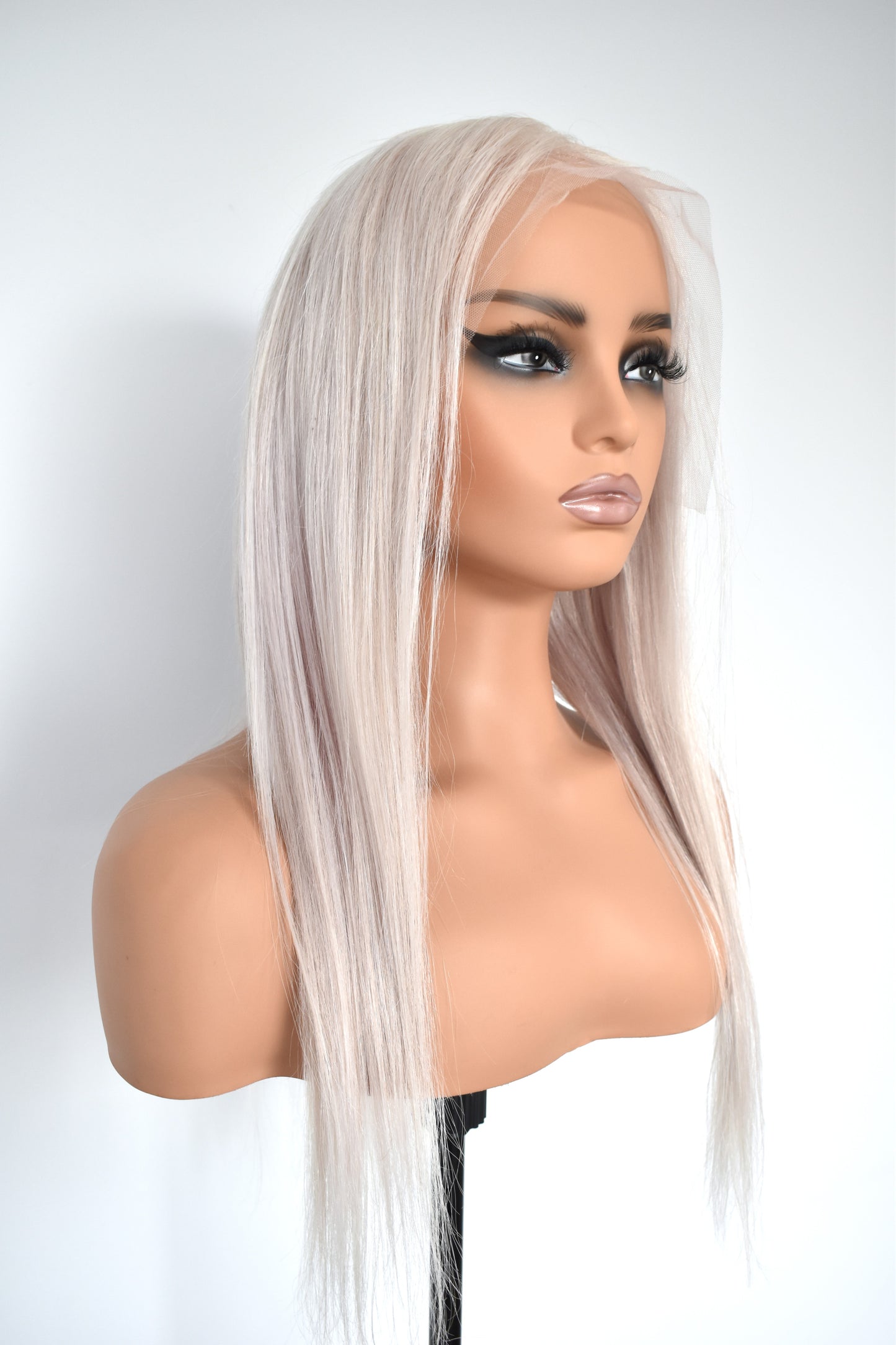 GWEN Lace Front Human Hair 22" Platinum Blonde RTS