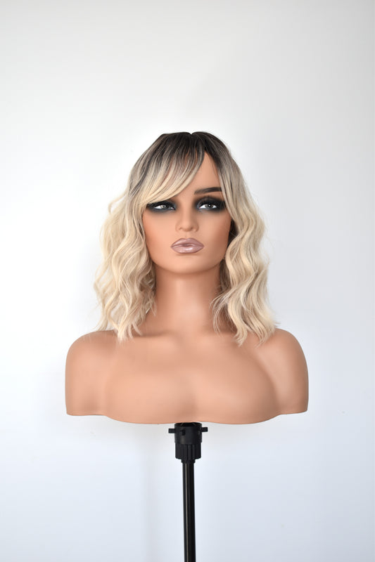 ANNA Fringe Synthetic Ombre Blonde