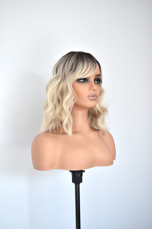 ANNA Fringe Synthetic Ombre Blonde