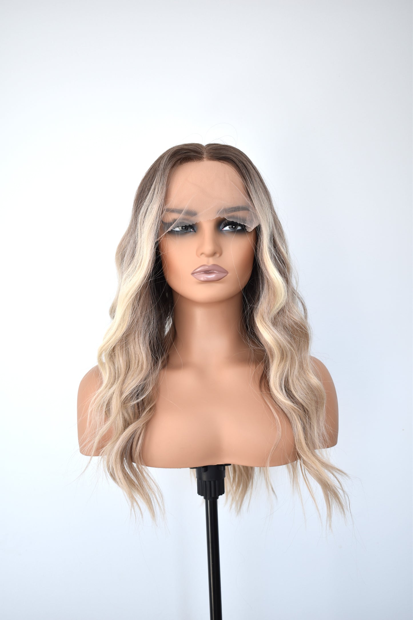 ZANA Lace Front Synthetic Brown with Blonde Highlights