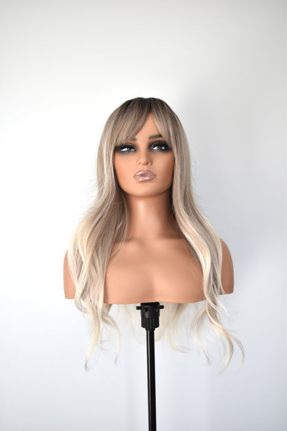ZOE Fringe Synthetic Ombre Ash Blonde