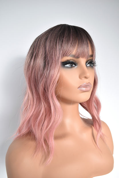ANNA Fringe Synthetic Ombre Pink