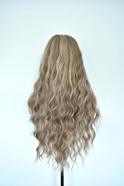 LENI Lace Front Synthetic Ash Brown with Highlights