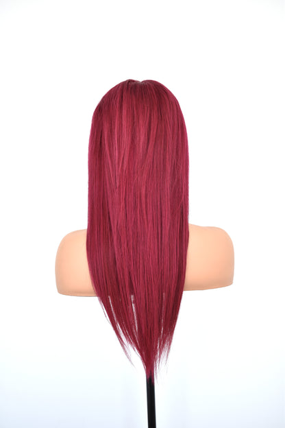 LILY Lace Front Human Hair Light Burgundy MTO