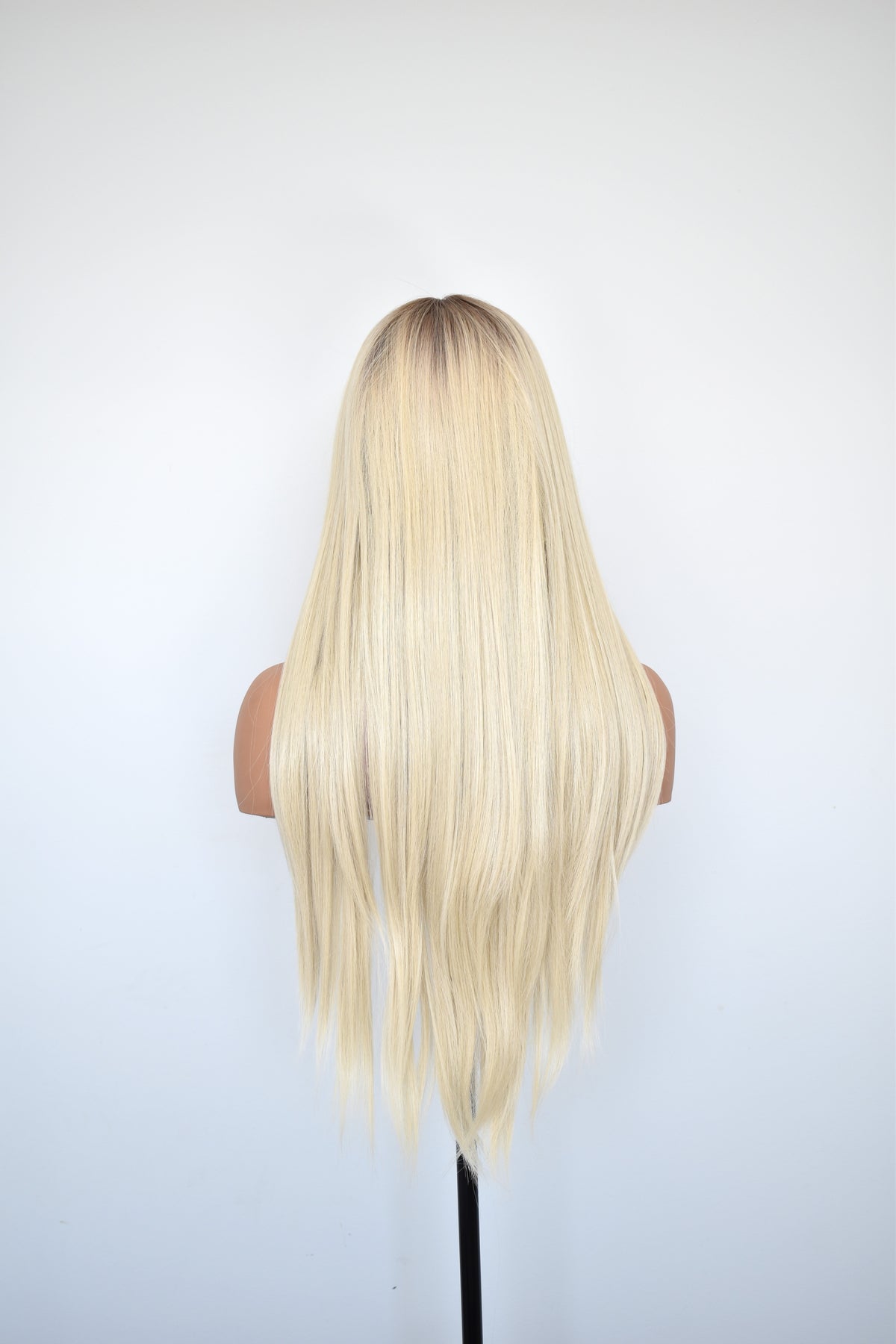 ALYSSA Lace Front Synthetic Platinum Blonde with Dark Brown Roots