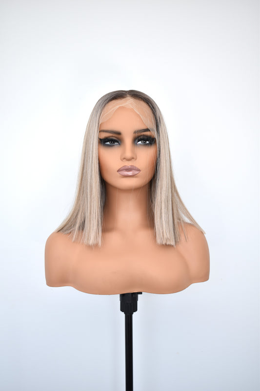 EMMA Lace Front Synthetic Blonde with Dark Brown Roots