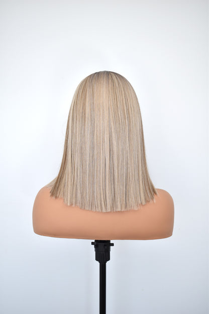 EMMA Lace Front Synthetic Blonde with Dark Brown Roots