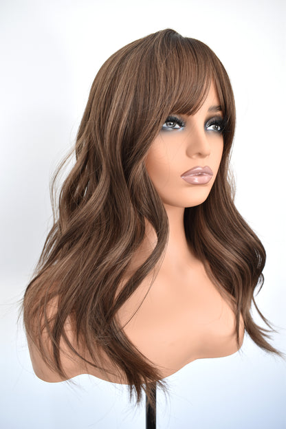 AUDREY Fringe Synthetic Medium Brown