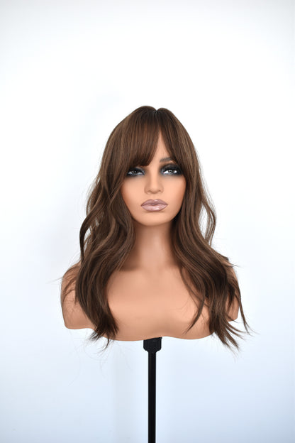 AUDREY Fringe Synthetic Medium Brown