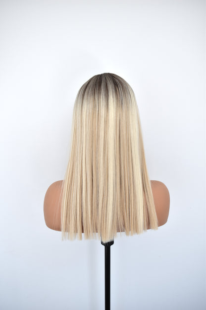 MOLLY Fringe Synthetic Blonde with Dark roots