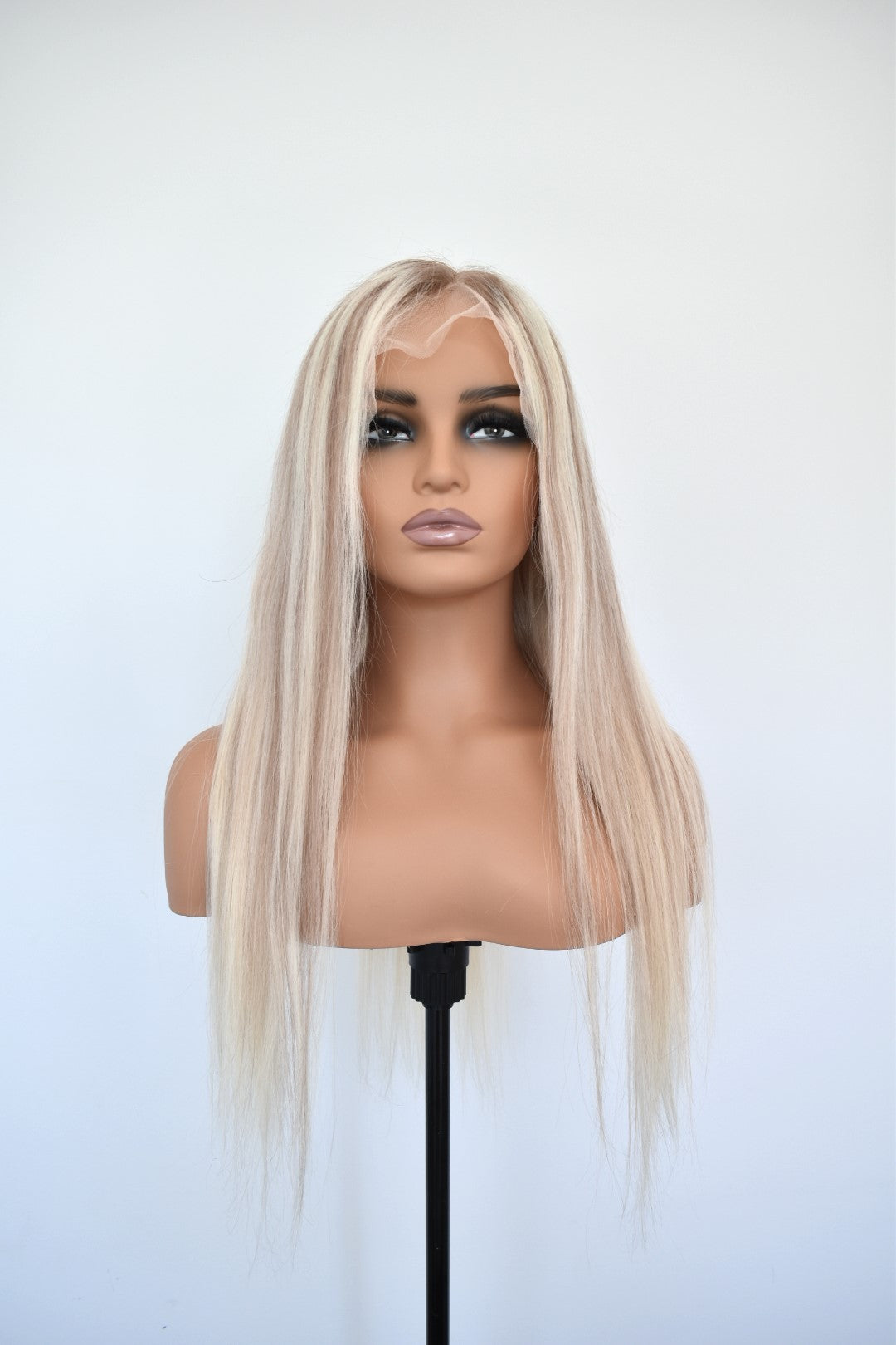 CANDICE Lace Front Human Hair 22" Blonde Highlight RTS