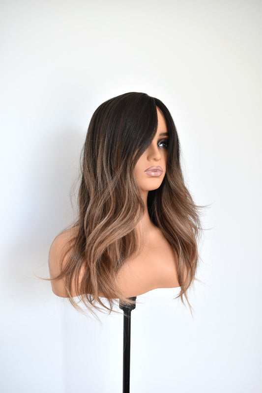 MILA Fringe Synthetic Ombre Brown