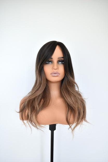 MILA Fringe Synthetic Ombre Brown