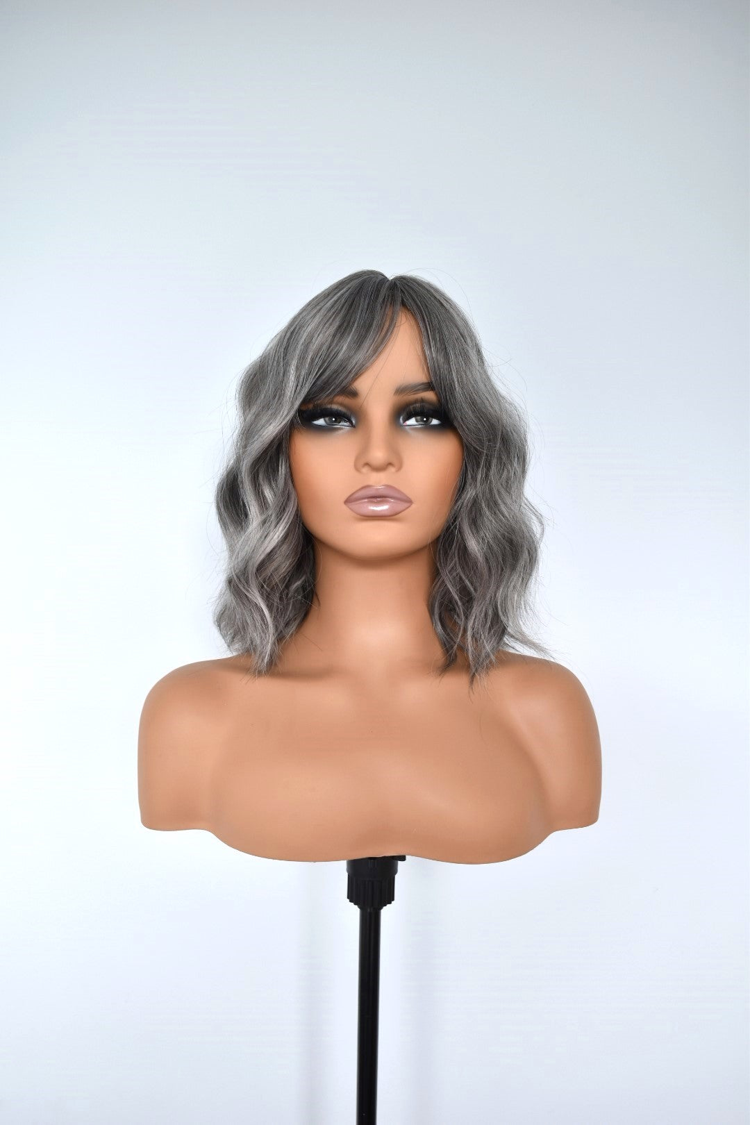 ELARA Fringe Synthetic Dark Grey
