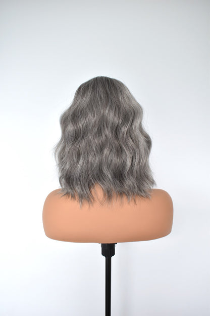 ELARA Fringe Synthetic Dark Grey