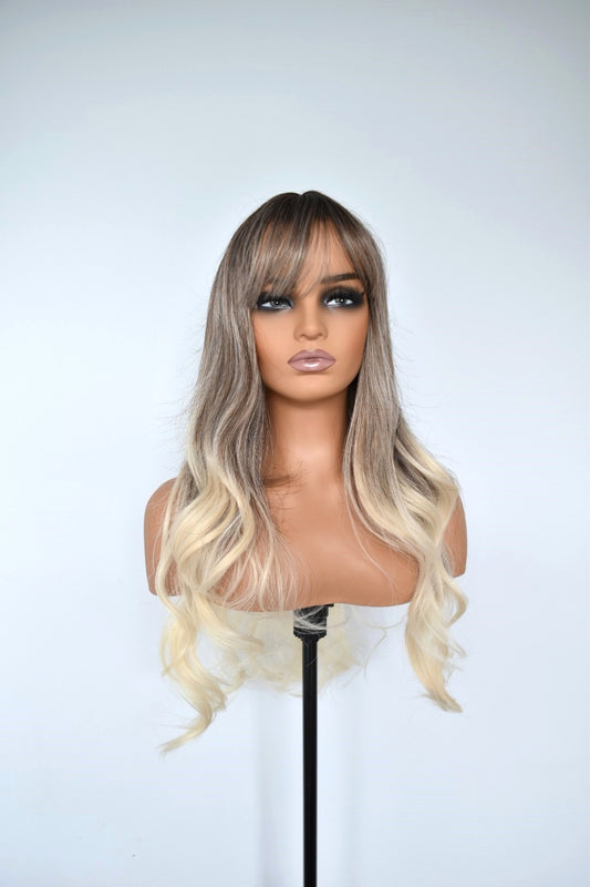RHEA Fringe Synthetic Ombre Blonde
