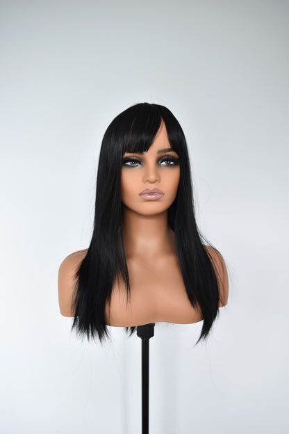 INEZ Fringe Synthetic Black
