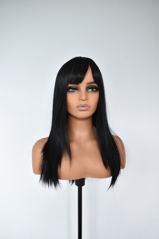INEZ Fringe Synthetic Black