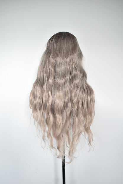 ELISE Lace Front Synthetic Ash Grey Blonde Ombre