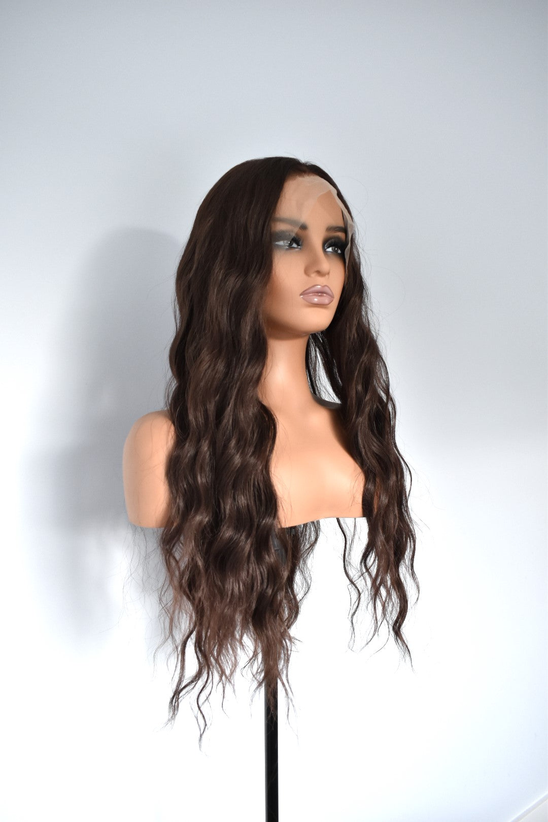 REMI Lace Front Synthetic Dark Brown