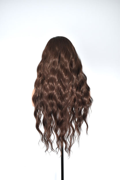 REMI Lace Front Synthetic Dark Brown