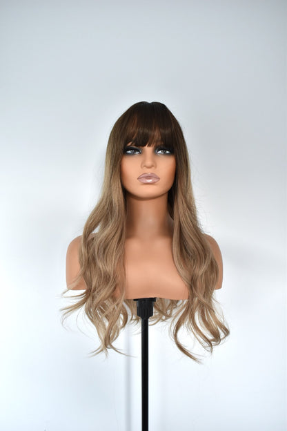 LILA Fringe Synthetic Ombre Brown