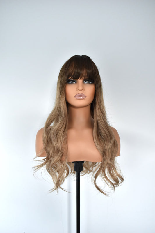LILA Fringe Synthetic Ombre Brown