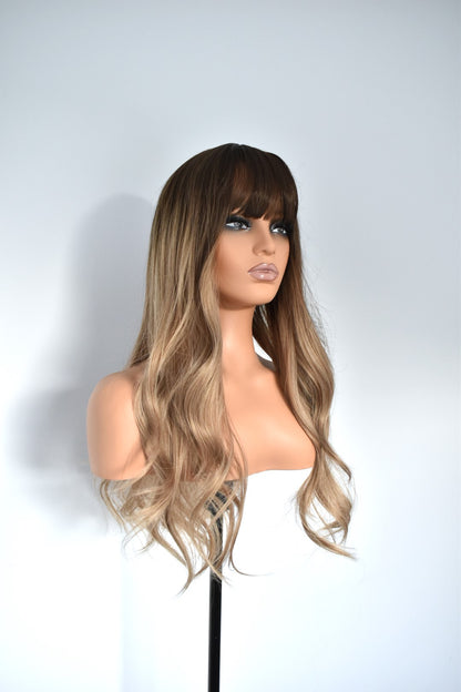 LILA Fringe Synthetic Ombre Brown