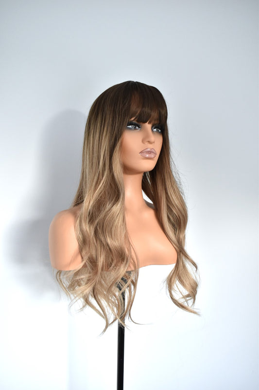 LILA Fringe Synthetic Ombre Brown