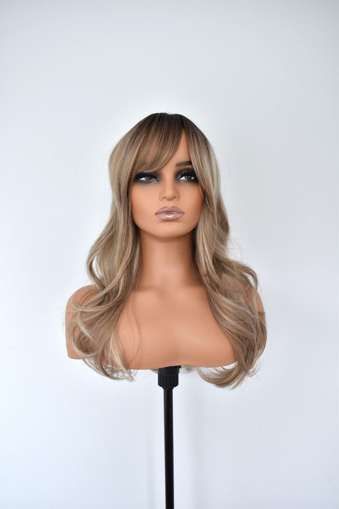 HANNAH Fringe Synthetic Ombre Ash Blonde