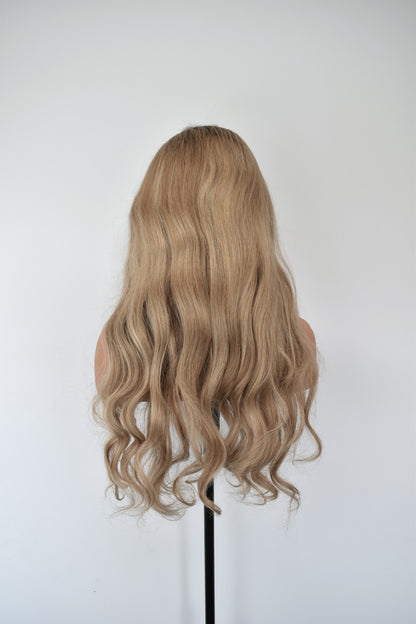 SKYE Lace Front Human Hair 22" Warm Blonde with Dark Roots RTS