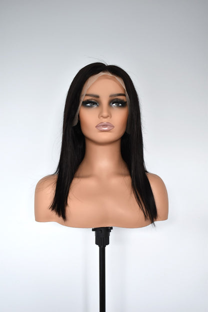 ADRIANA Lace Front Human Hair 14" Black RTS