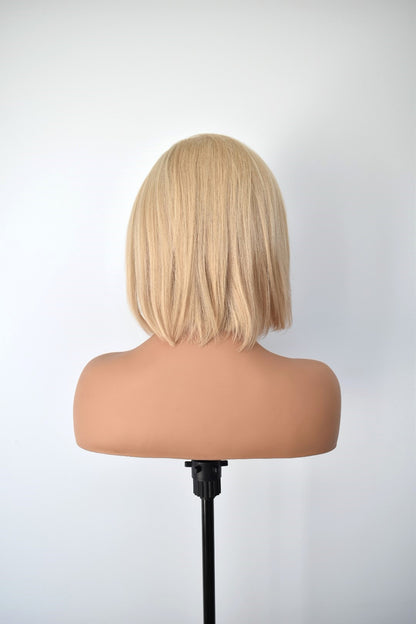 STELLA Lace Front Human Hair Bob Blonde with Subtle Roots RTS