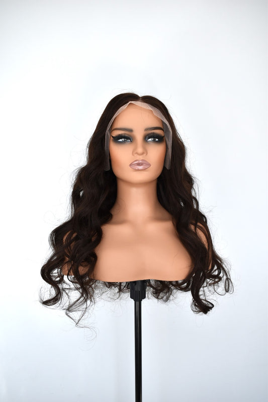PHOEBE Silk Top Human Hair 24" Chocolate Brown RTS