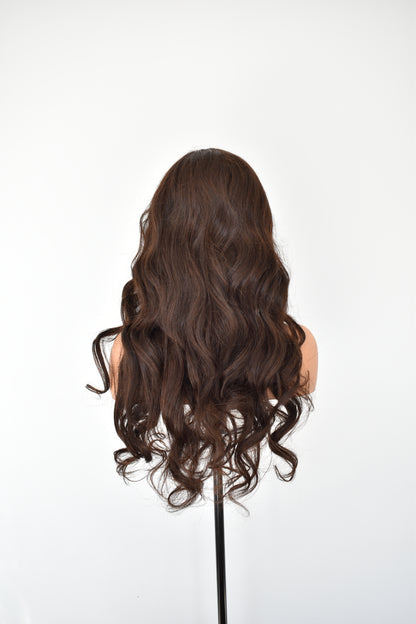 PHOEBE Silk Top Human Hair Chocolate Brown MTO