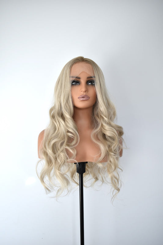 CYNTHIA Lace Front Synthetic Blonde Highlight